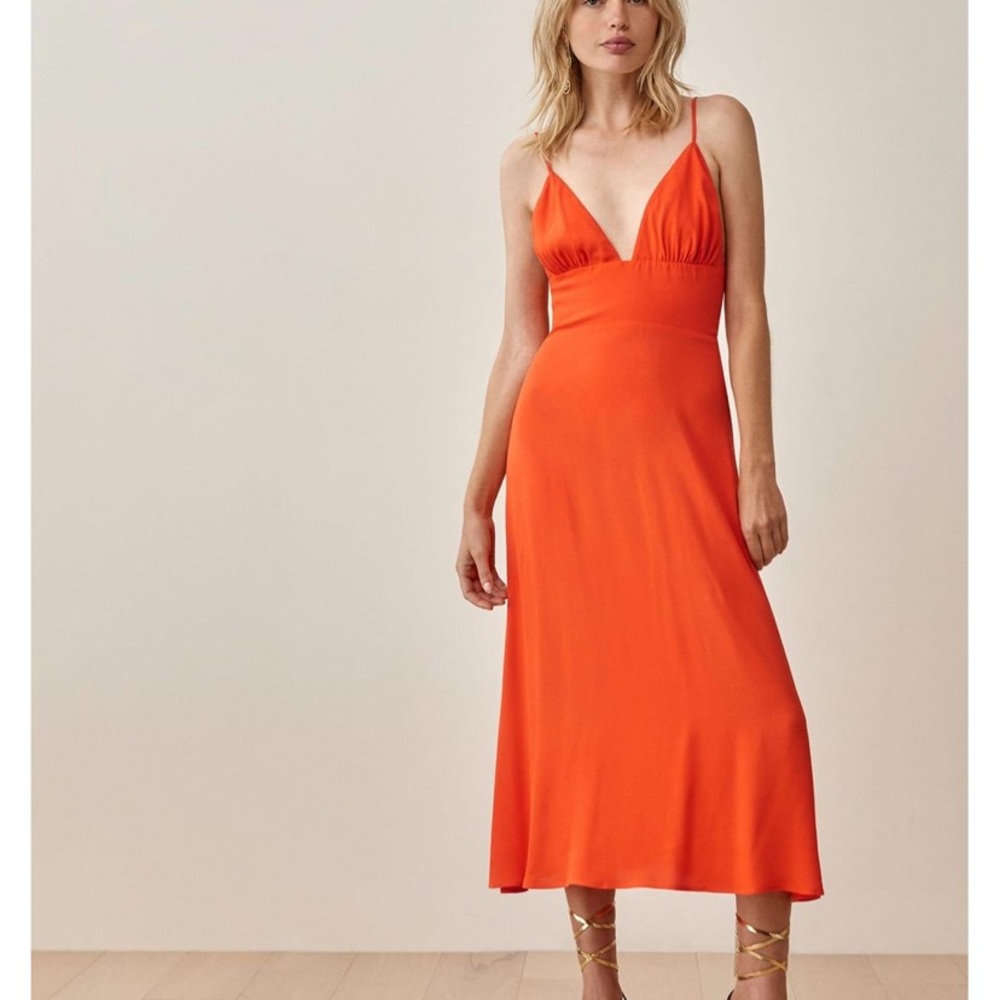 Reformation talita dress in orange!